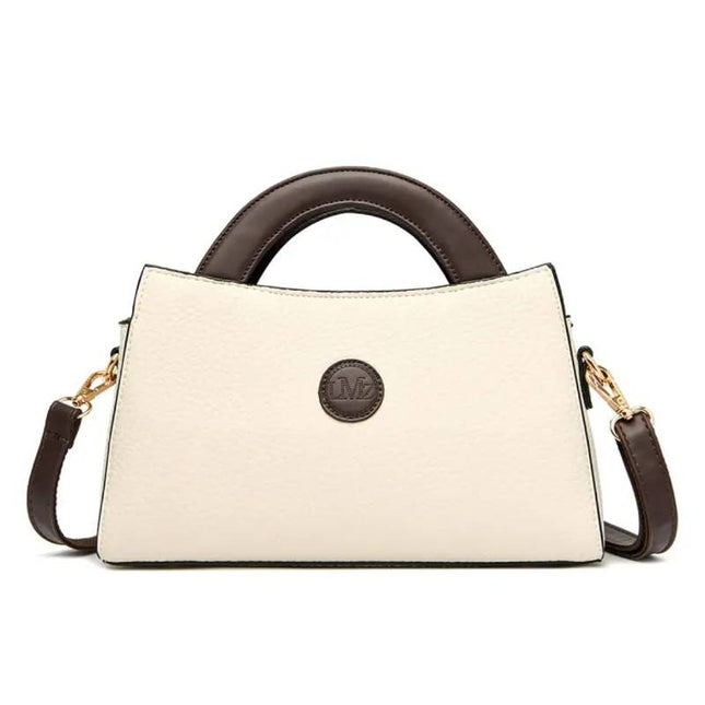 Chic Cream & Chocolate Satchel