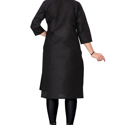 Women's Embroidery Cotton Slub Kurti