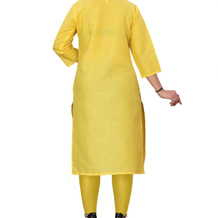 Women's Embroidery Cotton Slub Kurti
