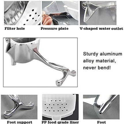 Manual Fruit Press Aluminum Squeezer/Juicer