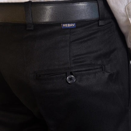 Cotton Solid Regular Fit Formal Trousers