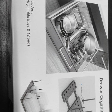 Kitchen Cupboard Organization Drawer Organizer, Pegboard Tray