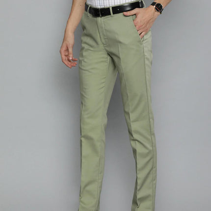 Stretchable Lycra Solid Slim Fit Mens Formal Trouser