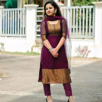 Premium Jacquard Chiffon Kurti Pant Sets