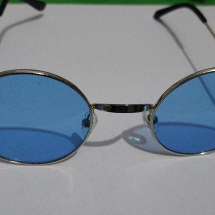 Unisex Round Frame Blue Sunglasses