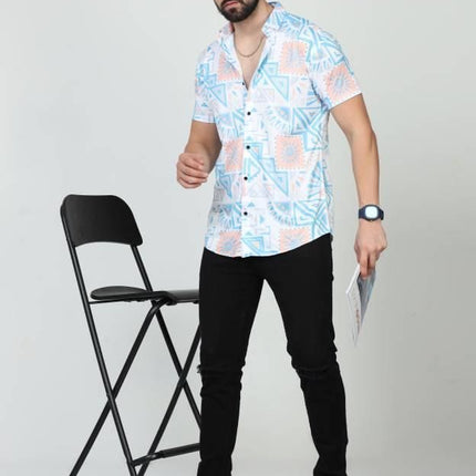Men's Printed Rayon Half Sleeves Shirt