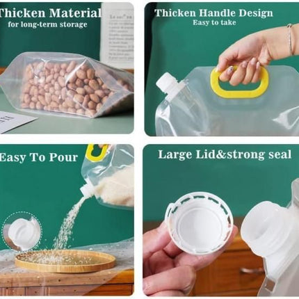 Food Storage Grain Bag With Holder