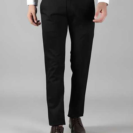 Linen Solid Slim Fit Mens Formal Trouser