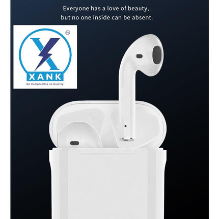 XANK i12 Earbuds with Charging Case Support All Smartphones & Tablets (White)