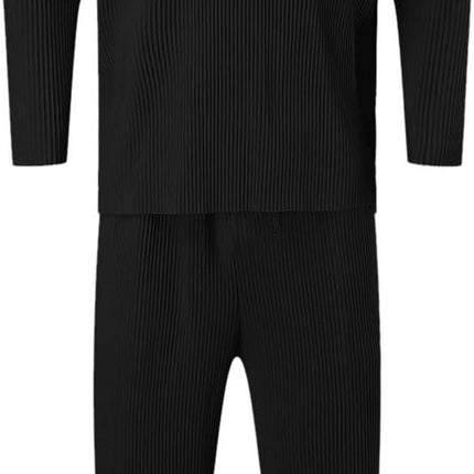 Men's Solid Round Neck Co-ord Set