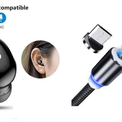 Combo Offer of X9 Mini 5.0 Bluetooth Earphone with 3 in 1 Magnet Cable