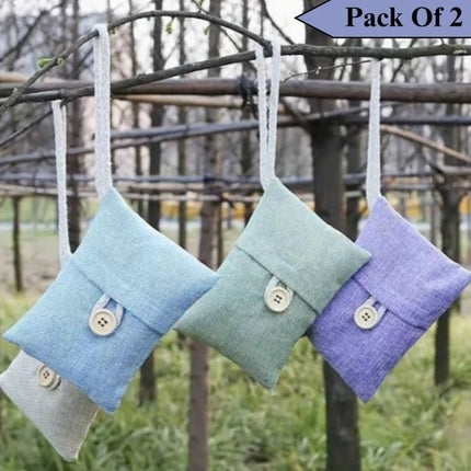 Bamboo Charcoal Air Purifying Bag Absorber Car Air Freshener(Pack Of 2)