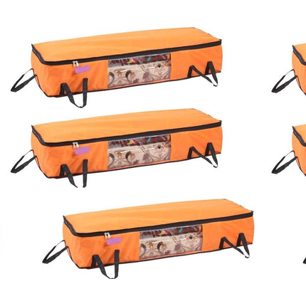 Storage Bag - Foldable Long Underbed Storage Bag Pack of 9