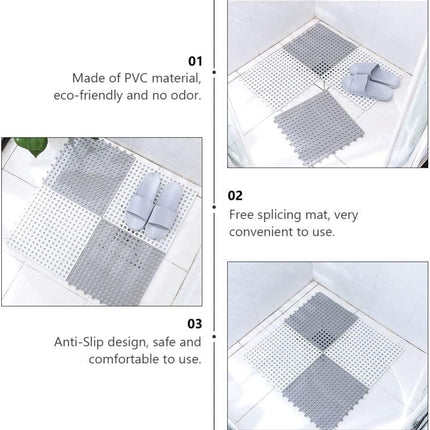 Bathroom Anti Slip Tile Mat (Pack of 4)