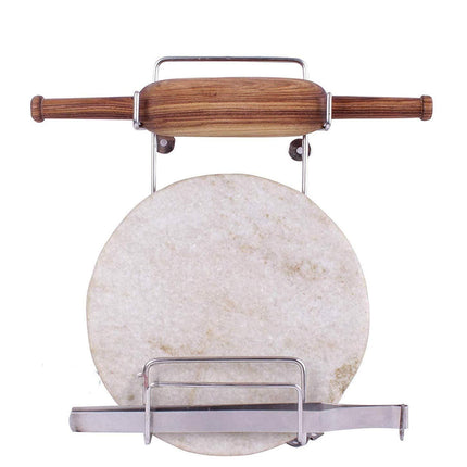 Stainless Steel Rolling Pin Holder Chakla Belan Stand