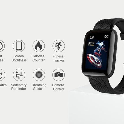 Combo Of Truly Earbuds Headset with Mic, & Bluetooth D116 Smart Watch with Heart Rate Monitor and Other Features