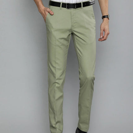 Stretchable Lycra Solid Slim Fit Mens Formal Trouser