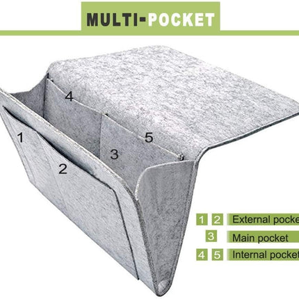 Bedside Caddy Essentials Pocket Hanging Storage Organizer
