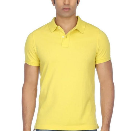 Cotton Matty Solid Half Sleeves Mens Polo Neck T-Shirt Pack Of 3