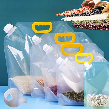 Food Storage Grain Bag With Holder