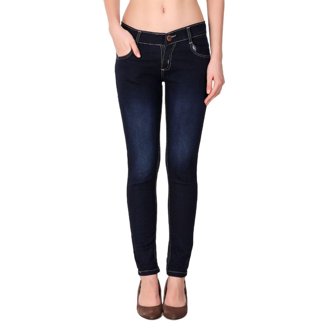 Women's Denim Slim Fit Mid-Waist Jeans