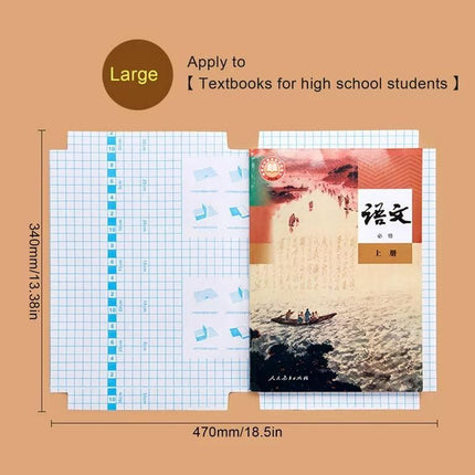 Transparent Sticker School Book Cover, 3 Different Size 30 Pcs