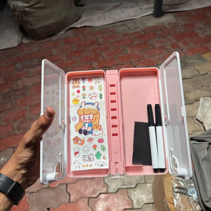 Stand Pencil Box and Foldable Reading Bookshelf