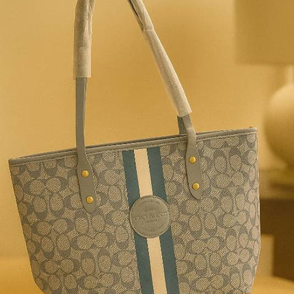 Coach Signature Stripe Tote