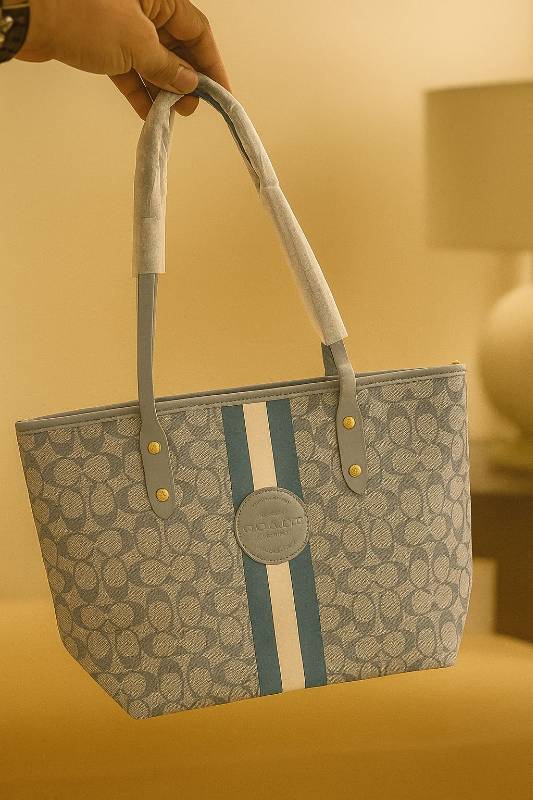 Coach Signature Stripe Tote