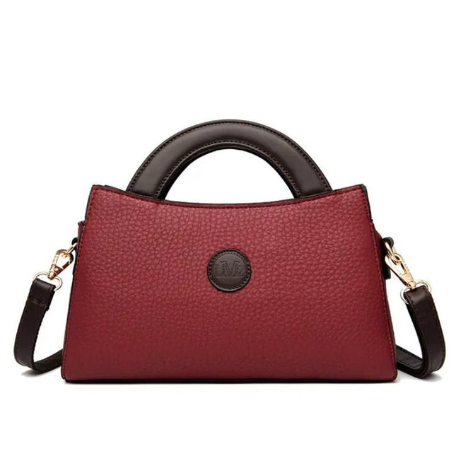 Burgundy Chic Top Handle Bag