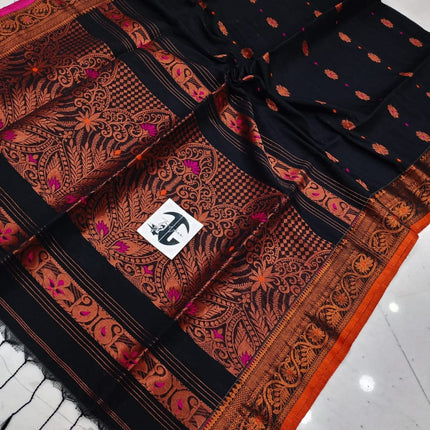EXCLUSIVE COTTON LINEN ARGANIK BANARASI SAREE(HAND WEAVED)