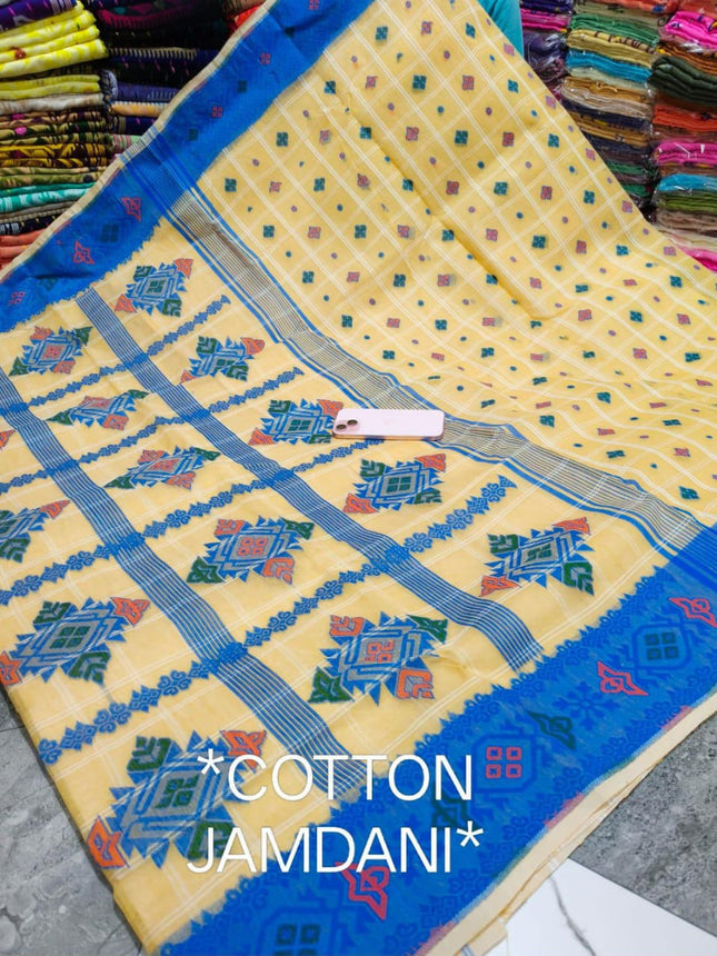 *Exclusive Premium Quality Cotton Jamdani Saree
