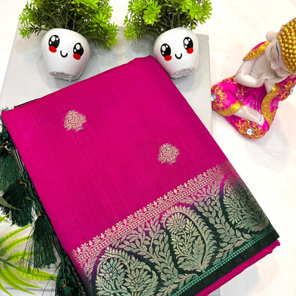 Tosor Motka Buti contrast Saree
