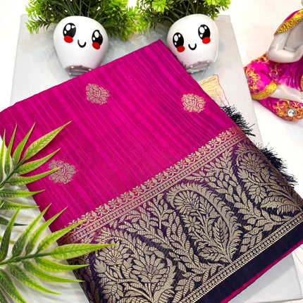 Tosor Motka Buti contrast Saree
