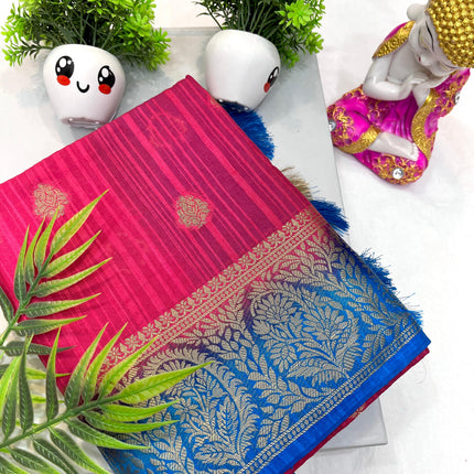 Tosor Motka Buti contrast Saree