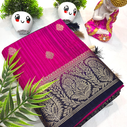 Tosor Motka Buti contrast Saree