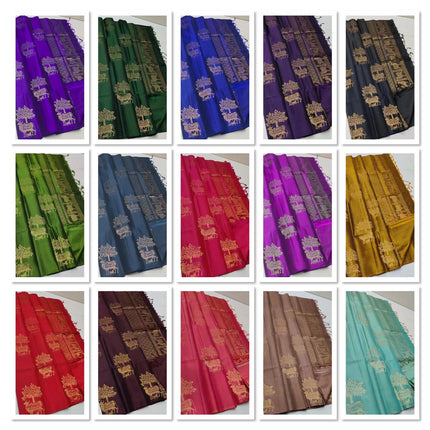 Beautiful soft litchi silk kubera pattin saree