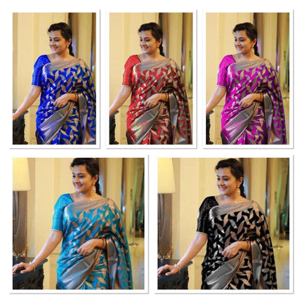 Beautiful soft litchi silk kubera pattin saree