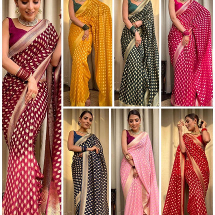 Beautiful silk litchi silk kubera pattu saree -2