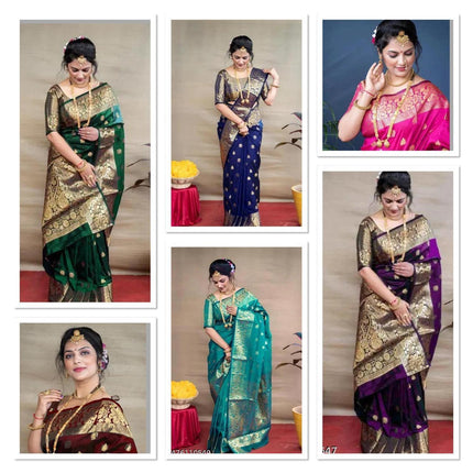 Beautiful silk litchi silk kubera pattu saree -2