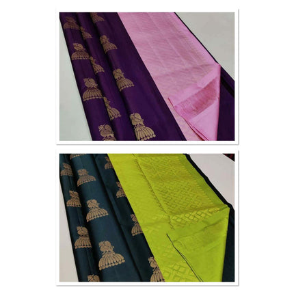 Beautiful soft Litchi silk kubera pattu saree - 3