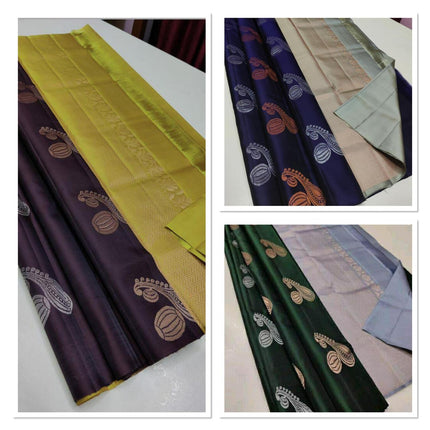 Beautiful soft Litchi silk kubera pattu saree - 3