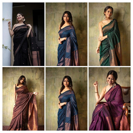 Beautiful soft litchi silk kubera pattin saree