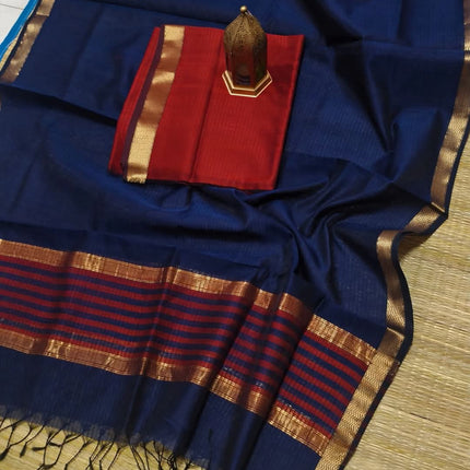 EXCLUSIVE !! HANDLOOM KOTA MAHESHWARI SILK SAREE
