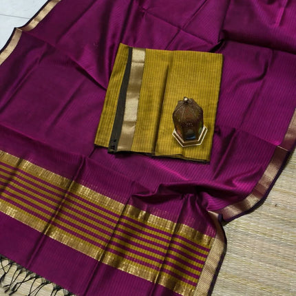 EXCLUSIVE !! HANDLOOM KOTA MAHESHWARI SILK SAREE