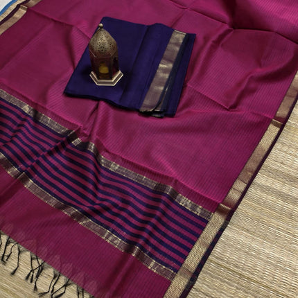 EXCLUSIVE !! HANDLOOM KOTA MAHESHWARI SILK SAREE