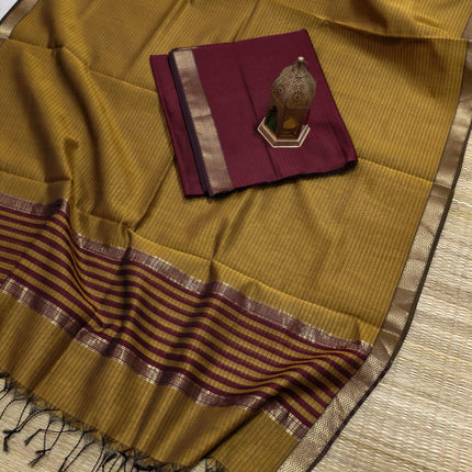 EXCLUSIVE !! HANDLOOM KOTA MAHESHWARI SILK SAREE