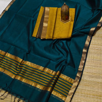 EXCLUSIVE !! HANDLOOM KOTA MAHESHWARI SILK SAREE