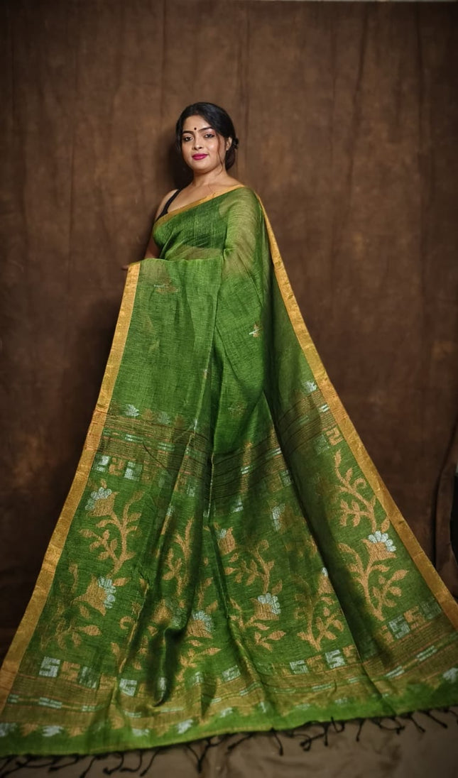 Exclusive Linen Jamdani SAREE