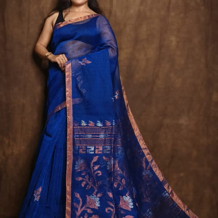 Exclusive Linen Jamdani SAREE